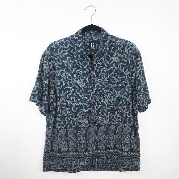 Vintage 90’s guess jeans paisley Hawaiian‎ shirt - Picture 1 of 4